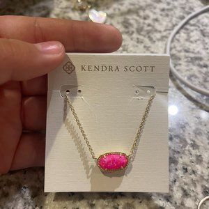 Kendra Scott Elisa Necklace - Hot Pink Opal/Gold
